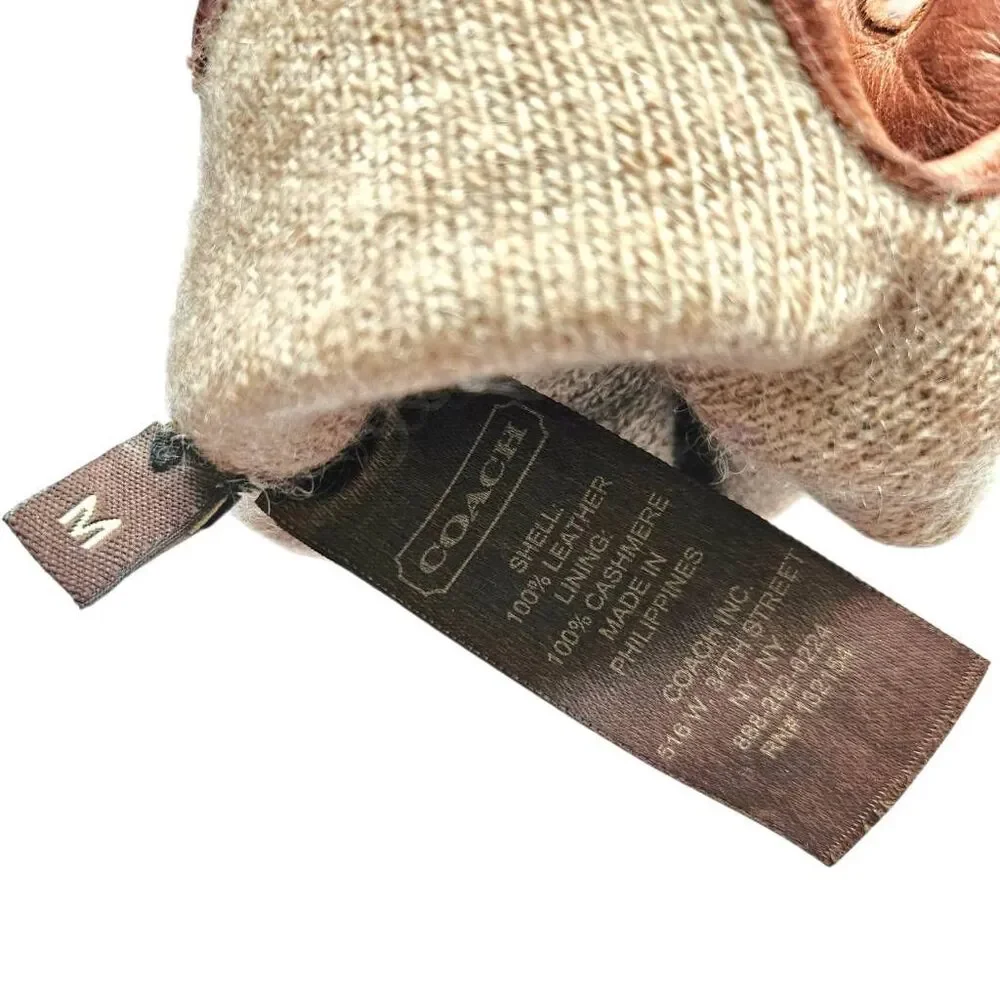 vintage coach leather + cashmere gloves